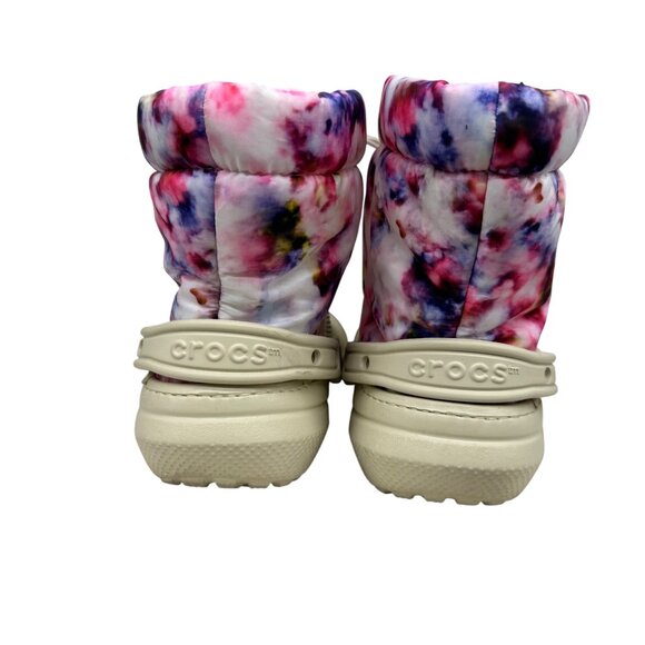 CROCS Classic Bone Lined Winter Warm Neo Puff Tie-Dye Slippers Women’s 6 - Picture 5 of 10